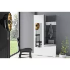 Blum 13 kárpitozott előszobafal tükörrel, fehér - fekete 16