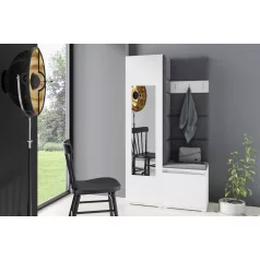   Blum 13 kárpitozott előszobafal tükörrel, fehér - fekete 16