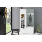 Blum 13 kárpitozott előszobafal tükörrel, fehér - menta 21 - egyedi