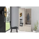 Blum 13 kárpitozott előszobafal tükörrel, sonoma - bézs 03