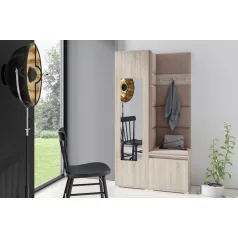   Blum 13 kárpitozott előszobafal tükörrel, sonoma - barna 05