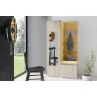 Blum 13 kárpitozott előszobafal tükörrel, sonoma - sárga 18 - egyedi