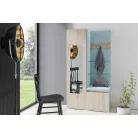 Blum 13 kárpitozott előszobafal tükörrel, sonoma - aqua 22 - egyedi