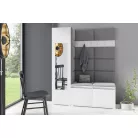 Blum 14 kárpitozott előszobafal tükörrel, fehér - sötétszürke 15