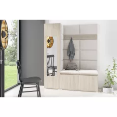   Blum 14 kárpitozott előszobafal tükörrel, sonoma - krém 01