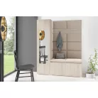 Blum 14 kárpitozott előszobafal tükörrel, sonoma - bézs 2