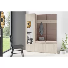   Blum 14 kárpitozott előszobafal tükörrel, sonoma - barna 05