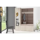 Blum 14 kárpitozott előszobafal tükörrel, sonoma - barna 06