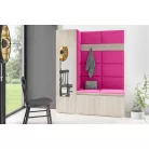 Blum 14 kárpitozott előszobafal tükörrel, sonoma - pink 10 - egyedi