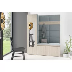   Blum 14 kárpitozott előszobafal tükörrel, sonoma - világosszürke 14