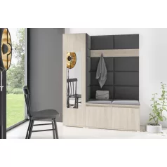   Blum 14 kárpitozott előszobafal tükörrel, sonoma - fekete 16