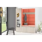 Blum 14 kárpitozott előszobafal tükörrel, sonoma - narancssárga 17 - egyedi