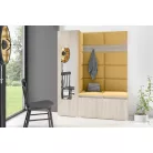 Blum 14 kárpitozott előszobafal tükörrel, sonoma - sárga 18 - egyedi