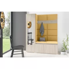   Blum 14 kárpitozott előszobafal tükörrel, sonoma - sárga 18 - egyedi