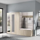 Blum 15 kárpitozott előszobafal tükörrel, sonoma- krém 01