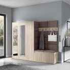 Blum 15 kárpitozott előszobafal tükörrel, sonoma- barna 06