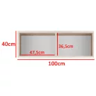 Blum 16 kárpitozott előszobafal tükörrel, artisan/fekete - krém 01