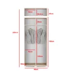 Blum 16 kárpitozott előszobafal tükörrel, artisan/fekete - sötétszürke 15