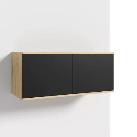 Blum 17 kárpitozott előszobafal tükörrel, artisan/fekete - barna 05