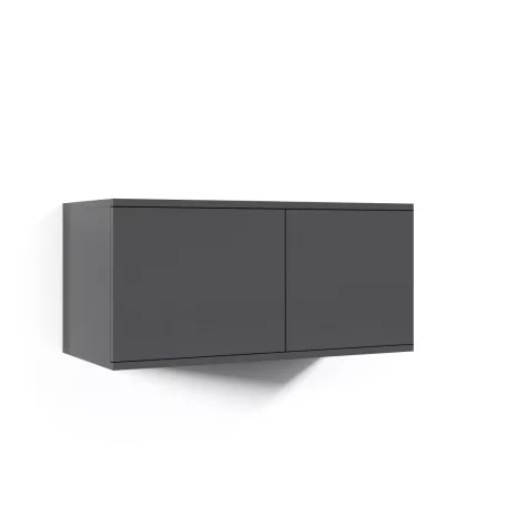 Blum 17 kárpitozott előszobafal tükörrel, grafit - krém 01