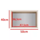 Blum 18 kárpitozott előszobafal tükörrel, artisan/fekete - krém 01