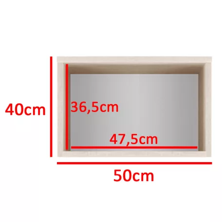 Blum 18 kárpitozott előszobafal tükörrel, grafit - krém 01