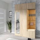 Blum 18 kárpitozott előszobafal tükörrel, sonoma - sárga 26 - egyedi