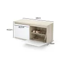 Blum 19 kárpitozott előszobafal tükörrel, artisan/fekete - sötétkék 30 - egyedi