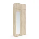 Blum 19 kárpitozott előszobafal tükörrel, sonoma - ezüst 32 - egyedi