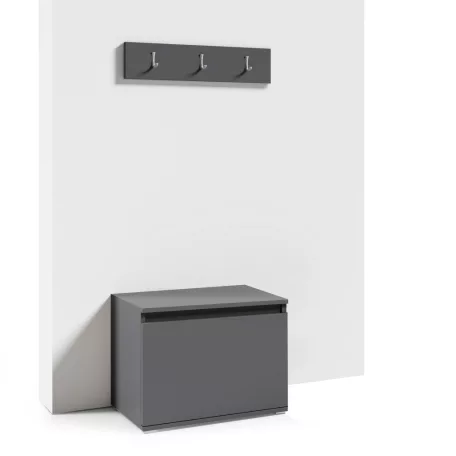 Blum 20 kárpitozott előszobafal tükörrel, grafit - barna 05