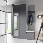 Blum 20 kárpitozott előszobafal tükörrel, grafit - szürke 14