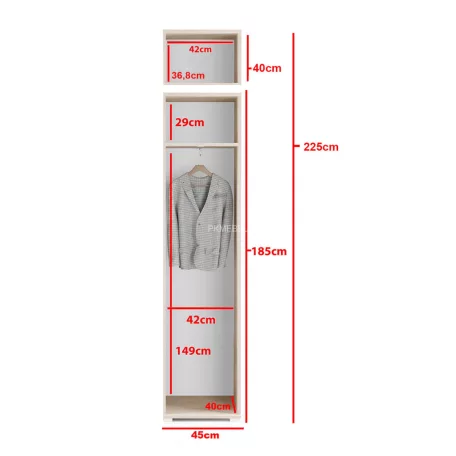 Blum 21 kárpitozott előszobafal tükörrel, artisan/fekete - fekete 16