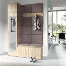 Blum 22 kárpitozott előszobafal tükörrel, sonoma - barna 06