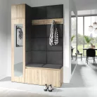 Blum 22 kárpitozott előszobafal tükörrel, sonoma - szürke 15