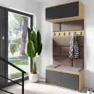 Blum 23 kárpitozott előszobafal, artisan/fekete - barna 06