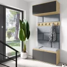 Blum 23 kárpitozott előszobafal, artisan/fekete - szürke 14