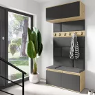 Blum 23 kárpitozott előszobafal, artisan/fekete - szürke 15