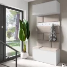 Blum 23 kárpitozott előszobafal, fehér - barna 05