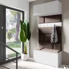 Blum 23 kárpitozott előszobafal, fehér - barna 08
