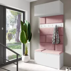   Blum 23 kárpitozott előszobafal, fehér - rózsaszín 23 - egyedi