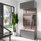 Blum 23 kárpitozott előszobafal, grafit - barna 07