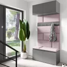 Blum 23 kárpitozott előszobafal, grafit - rózsaszín 19 - egyedi