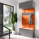 Blum 23 kárpitozott előszobafal, grafit - narancssárga 25 - egyedi