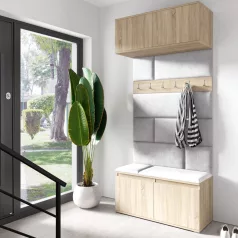   Blum 23 kárpitozott előszobafal, sonoma - ezüst 32 - egyedi