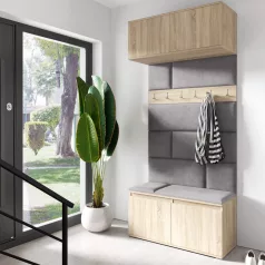  Blum 23 kárpitozott előszobafal, sonoma - ezüst 33 - egyedi