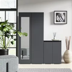 Blum 24 előszobafal tükörrel, grafit