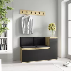   Blum 25 kárpitozott előszobafal, artisan/fekete - fekete 16
