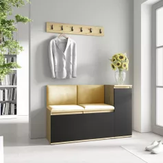   Blum 25 kárpitozott előszobafal, artisan/fekete - sárga 18 - egyedi