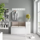 Blum 25 kárpitozott előszobafal, fehér - barna 05