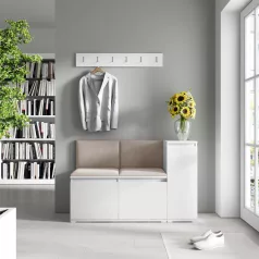 Blum 25 kárpitozott előszobafal, fehér - barna 05
